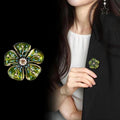Flower Enamel Metal Brooch Pin 5.5 cm for Jackets and Lapels view 4