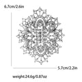 Silver Crystal Filigree Brooch Openwork Court Style view 6