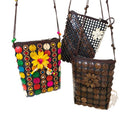 Handwoven Floral Mini Pouch Necklaces in Three Designs view 5