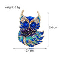 Owl Enamel Three Designs Metal Brooch Pin for Jackets and Lapels view 2