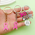 Pink Ribbon and Tree of Life Alloy Keychains, 6 Styles view 2