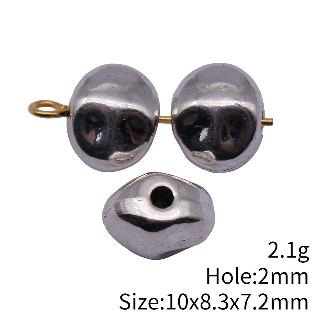 10x8.3x7.2mm 2.1g Antique Silver Zinc Alloy Hammered Irregular Loose Metal Beads for DIY Jewelry Making