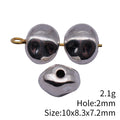 Antique Silver Hammered Irregular Metal Spacer Bead view 3