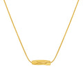 Geometric Twisted Tube Bar Pendant Necklace Snake Chain view 5