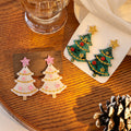 Christmas Tree Novelty Statement Stud Earrings in Three Styles view 1