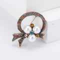 Bow and Pearl Wreath Brooch for Jackets Scarves and Coats view 2