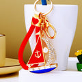 Pearl Sailboat Keychains with Five Loop Styles and Two Wrist Loop Options view 6