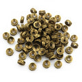 T Pattern Round Metal Spacer Beads in Two Antique Finishes view 4