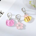 Silver Tone Colorful Acrylic Food and Animal Huggie Earrings view 3