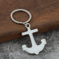 Silver Tone Metal Anchor Keychain, Six Color Styles view 9
