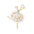 Ballerina Girl Brooch Multicolor Flower or Pearl Tutu Pin view 5