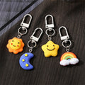 Silver Tone Celestial Resin Novelty Clip Keychains view 1
