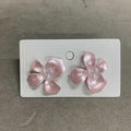 Pastel Gardenia Flower Stud Earrings in Three Colors view 6