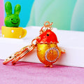 Crystal Fortune Chick Keychains with Cords and Loose Braided Loops view 8