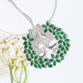 Rhinestone Reindeer Wreath Christmas Ornament Three Colors view 6