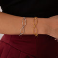Oval Link Chain Bracelets Titanium Steel Gold Or Silver view 3