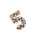 Red Gold Tone Number Five Metal Brooch Pin for Jackets and Lapels view 5