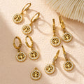 Crystal Tree of Life Drop Earrings in Four Gold Tone Designs view 2