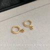 Gold Heart Hoop