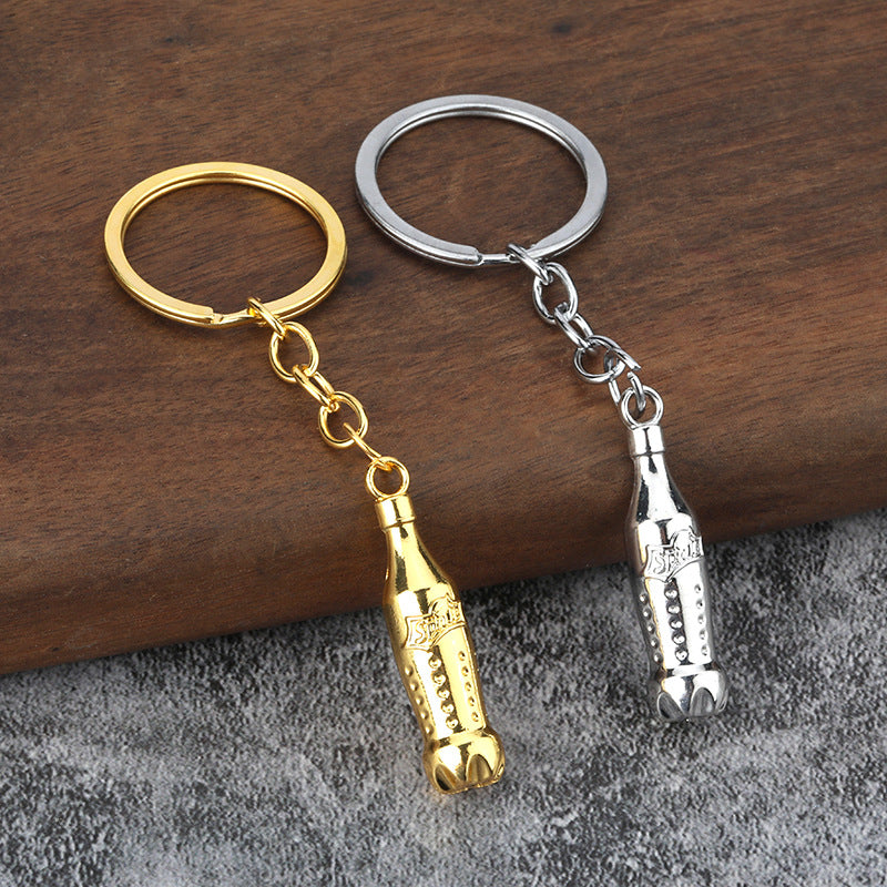 Metal Soda Bottle Keychain Gift Souvenir Pendant