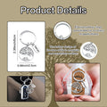 Silver Tone Tree of Life Keychain with Thank You Tag view 2