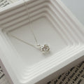 Square Clear Stone Open Hollow Frame Pendant Necklace Two Colors view 7