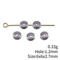 Spiral Round Spacer Beads in Silver and Bronze Tone view 3