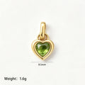 Gold Tone Chain Necklaces With Twelve Colorful Heart Birthstones view 6