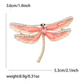 Crystal Dragonfly Brooch In Green Purple Blue And Pink view 8