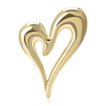 Polished Double Heart Brooch Decorative Metal Pin For Jackets And Lapels view 5