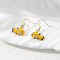 Gold Enamel Mini Animal Character Earrings 6 Cute Styles view 3