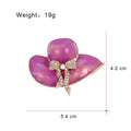 Pink Gold Tone Ribbon Bow Enamel Metal Brooch Pin for Jackets and Lapels view 2