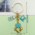 Baby Shower Charm Keychains Featuring Blue Heart Set Across 14 Pictured Variations view 6
