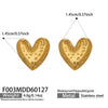 Gold Heart Studs