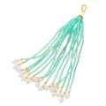 Seed Bead Tassel Pendant Charm With Pearl Accents Seven Colors view 5