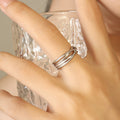 Multi Band Cross Wrap Open Rings Gold And Steel Tone Styles view 9