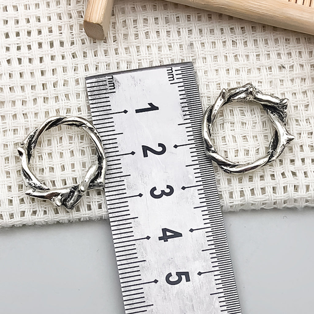 Tibetan Silver Zinc Alloy Thorn Heart Charm Pendant for DIY Necklace Earring Keychain