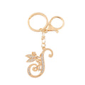 Rhinestone Fairy Letter Keychain Gold and Silver A to Z view 5