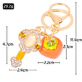 Persimmon Ruyi Keychain Gold Clasp Braided Cord Options view 4