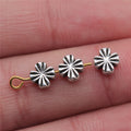 6x6mm 0.4g Multicolor Zinc Alloy Patterned Round Spacer Beads for Bracelet Necklace DIY Jewelry