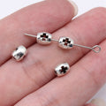 6x5x5mm 0.5g Multicolor Zinc Alloy Cross Spacer Beads for Bracelet Necklace DIY Jewelry Making