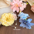 Fabric Bloom Duckbill Hair Clips Pearl Chain Three Styles view 2