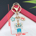 Six Color Lion Dance Flower and Message Keychains with Metal Hardware view 11
