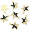 Enamel-Look And Crystal-Accented Gold Silver Star Alloy Connectors in 12 Styles view 6