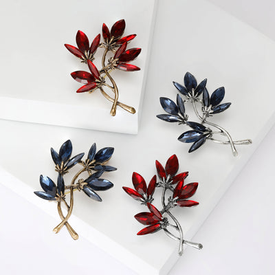 Crystal leaf branch shown from the front