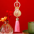 Pearl Heart Fortune Pouch Tassel Keychains in Six Bright Colors view 6