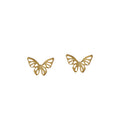 Mini Gold-Tone Openwork Butterfly Stud Earrings Pair view 5