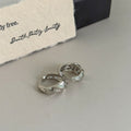Sculpted Mobius Twist Small Hoop Earrings in Two Colors view 4
