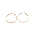 Slim Metal Hoop Earrings in Gold and Silver Tone Size Options view 5