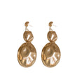 Irregular Polished Pebble Necklace And Earrings In Gold Or Silver Tone view 5